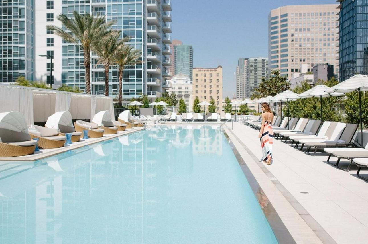 ホテル Level Downtown La South Olive ロサンゼルス エクステリア 写真